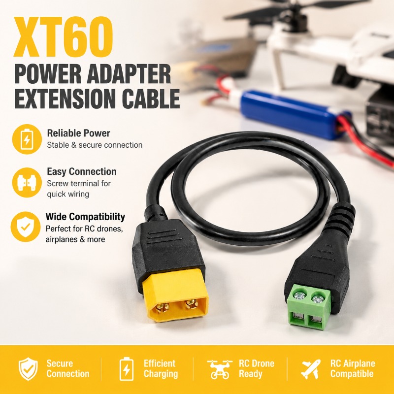 Fpv Drone Charger - Connettore XT60 Maschio-Femmina a Cavo Adattatore